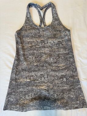 lululemon athletica Gray Black Marled Racerback Tank